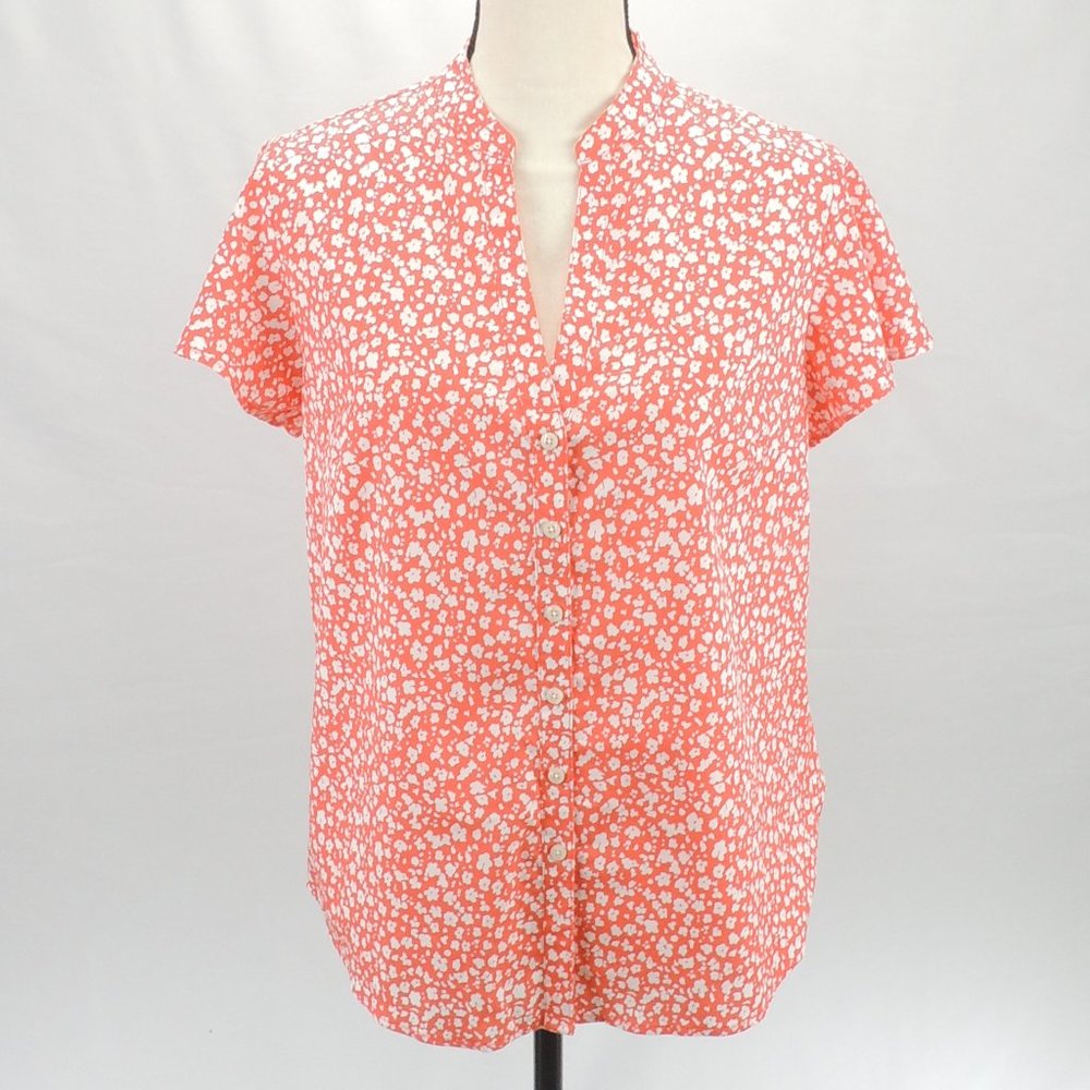 UNTUCKit for Her Orange and White Blouse